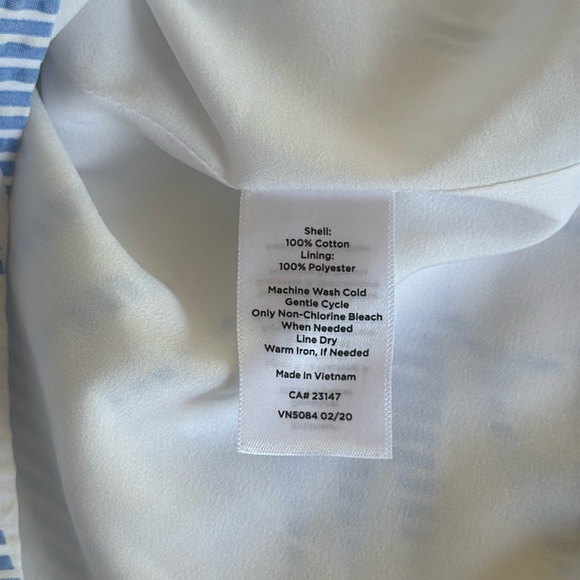 Talbots Elegant Cream and Blue Mini Skirt size 6 - Picture 6 of 9